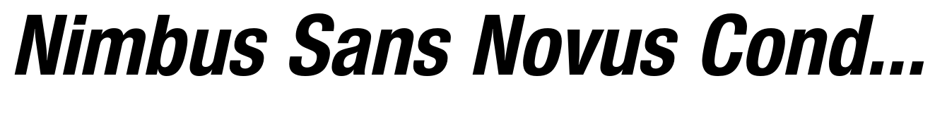 Nimbus Sans Novus Condensed Bold Italic